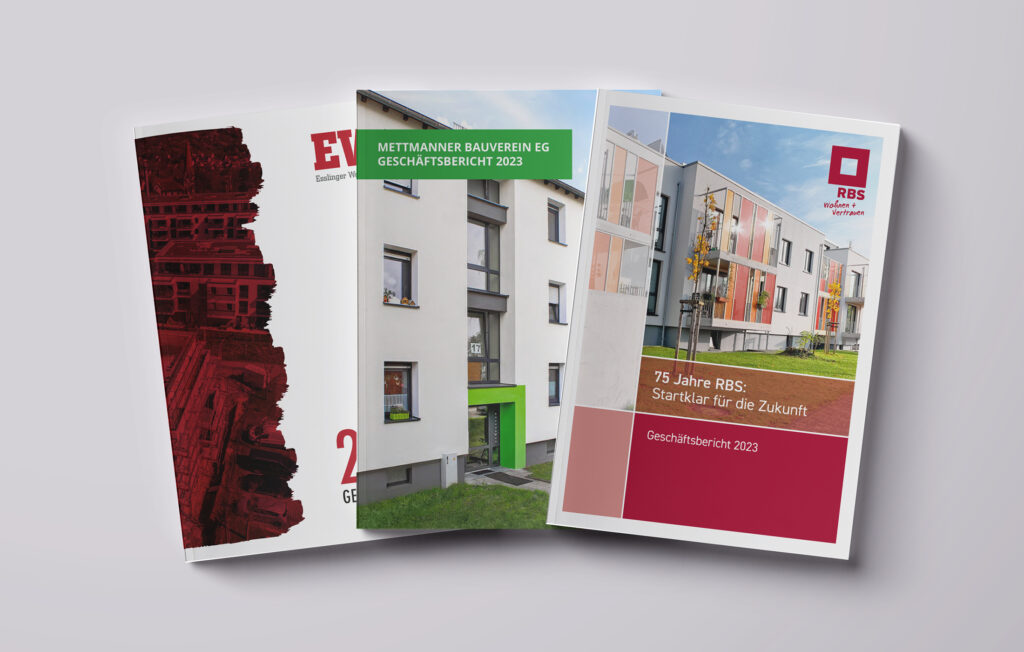 Bei der Gestaltung ihres Geschäftsberichts setzen gemeinwohlorientierte Wohnungsunternehmen auf stolp+friends.