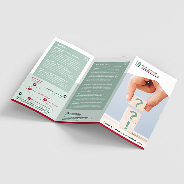 Flyer Mieterkommunikation für BImA-Projekt Im Inustriehof